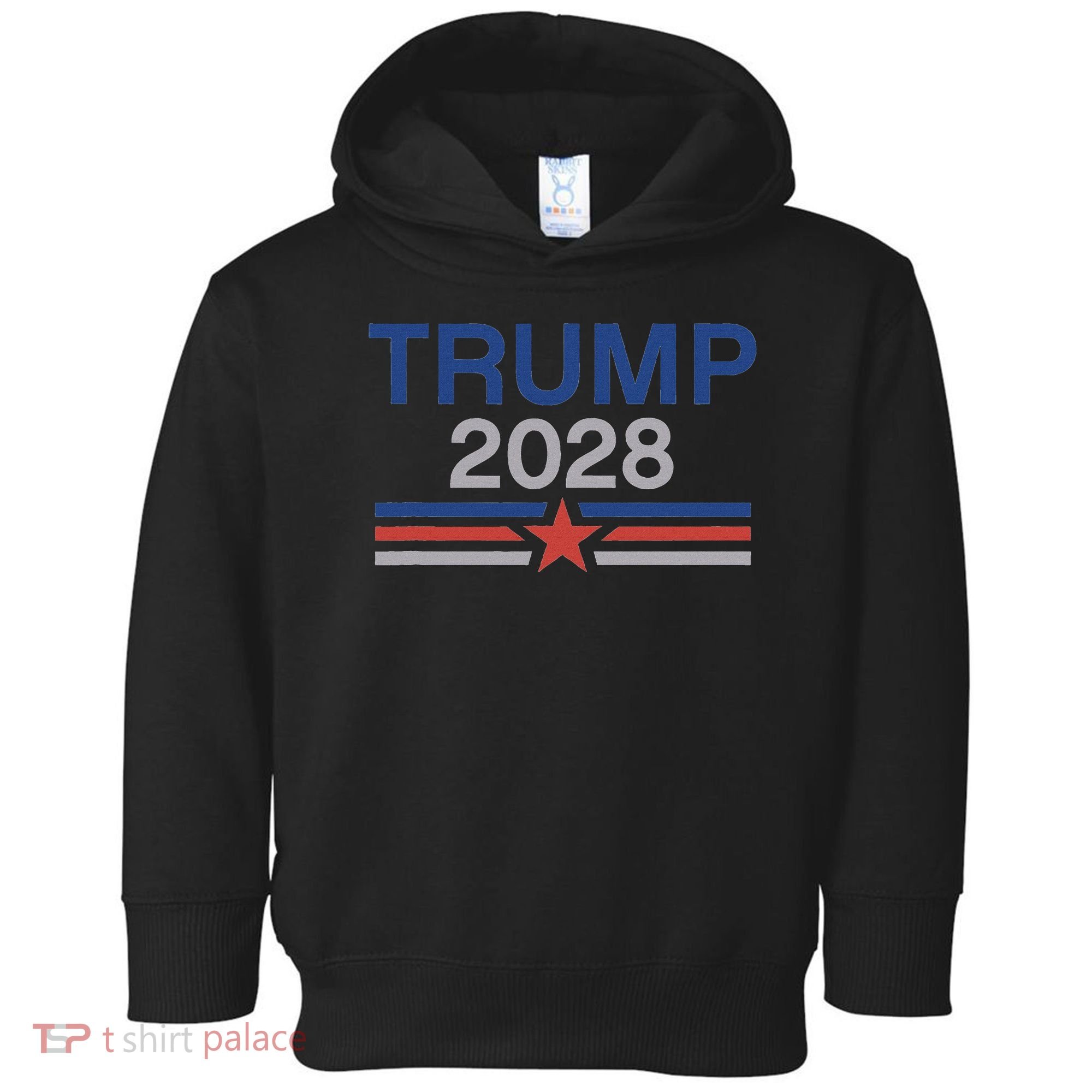 Trump 2028 Minimalist Retro Patriotic Trump Inauguration Toddler Hoodie
