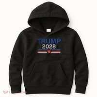 Trump 2028 Minimalist Retro Patriotic Trump Inauguration Kids Hoodie thumb 0