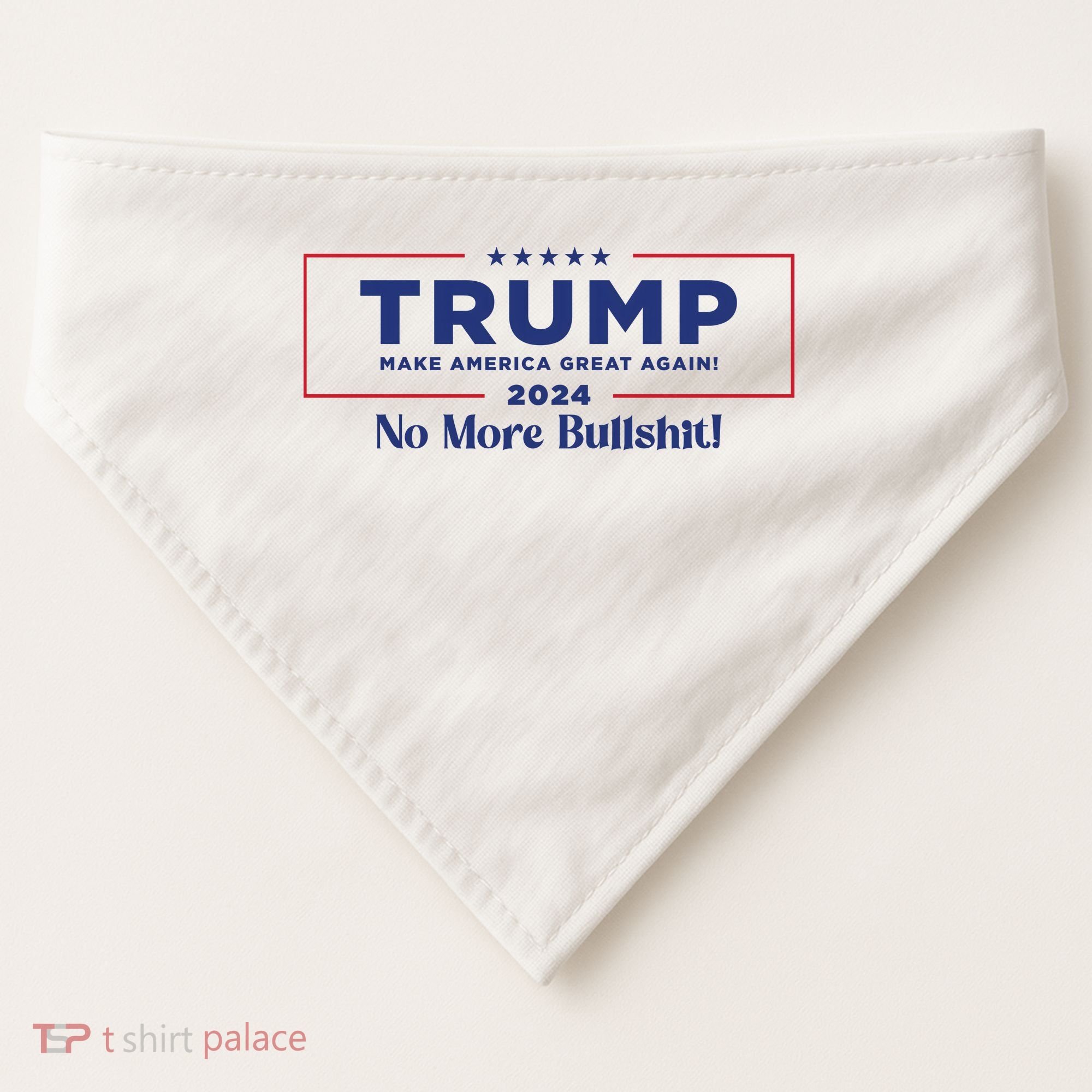 Trump 2024 No More Bullshit USA-Made Doggie Bandana