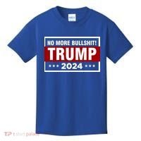 Trump 2024 No More BS Save America USA Vote Kids T-Shirt thumb 0