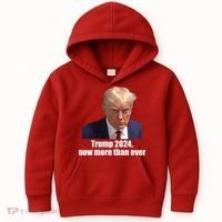 Trump 2024 Now More Than Ever Kids Hoodie thumb 0