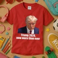 Trump 2024 Now More Than Ever Kids T-Shirt thumb 3