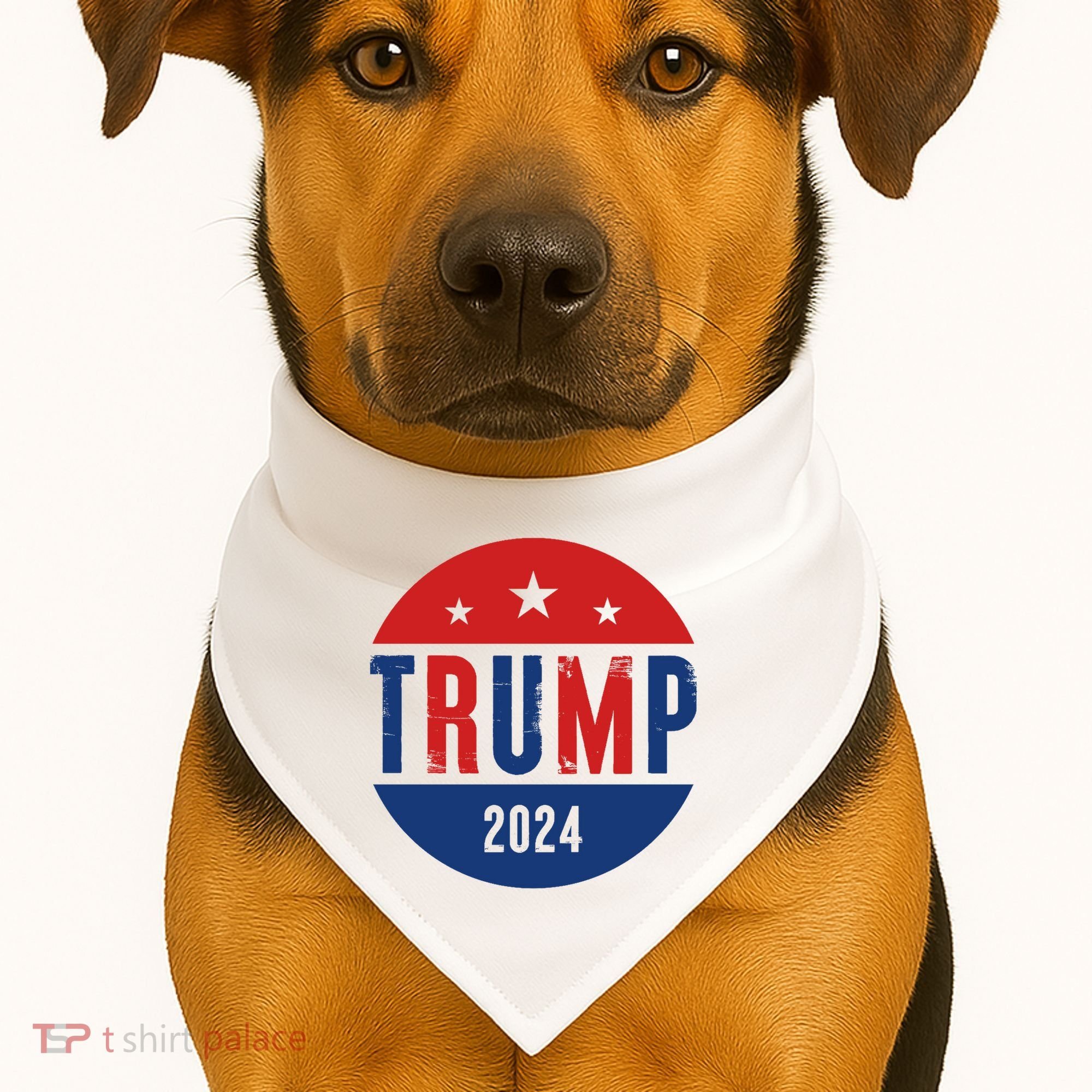 Trump 2024 Presidential Election Logo USA-Made Doggie Bandana