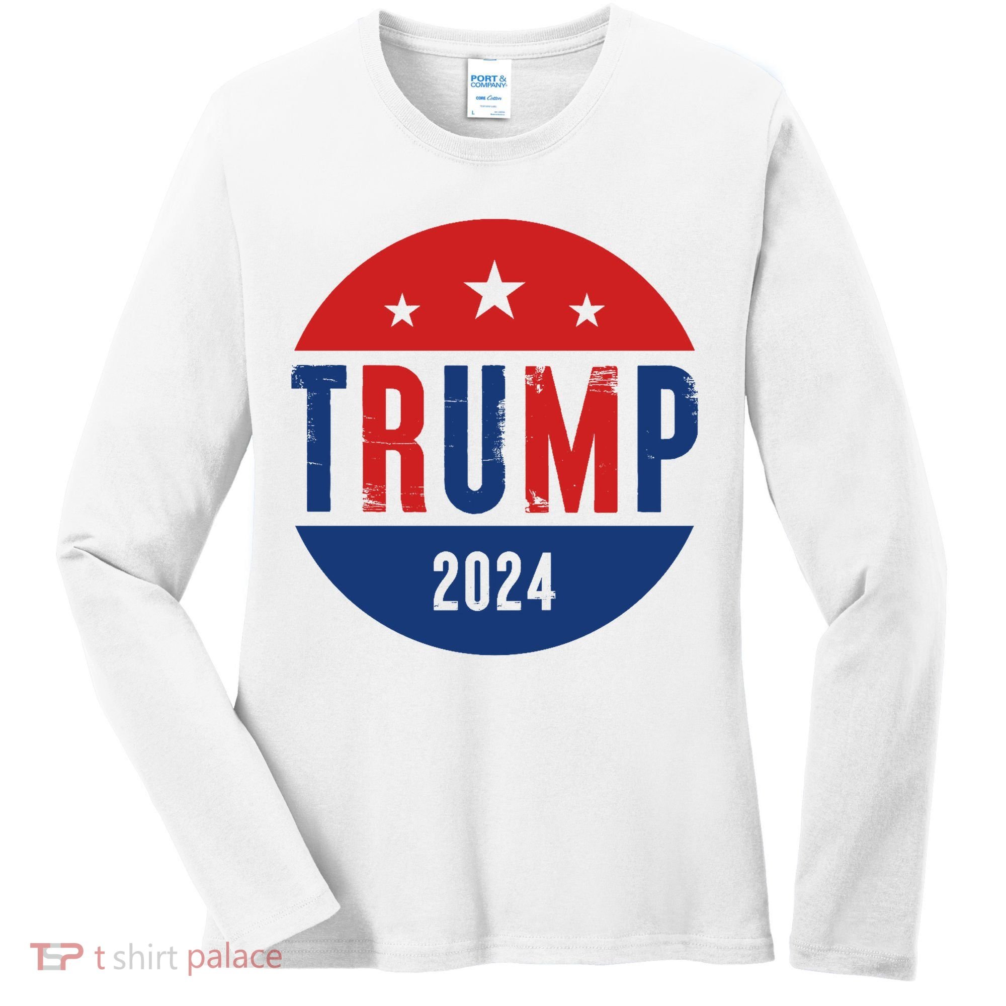 Trump 2024 Presidential Election Logo Women's Long Sleeve Shirt
