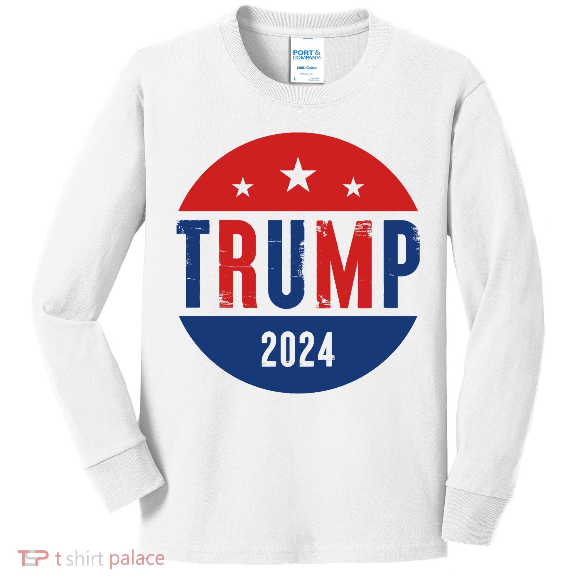 Trump 2024 Presidential Election Logo Kids Long Sleeve Shirt