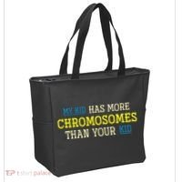 Trisomy 21 Parents Down Syndrome Awareness Gift Tote Bag thumb 2