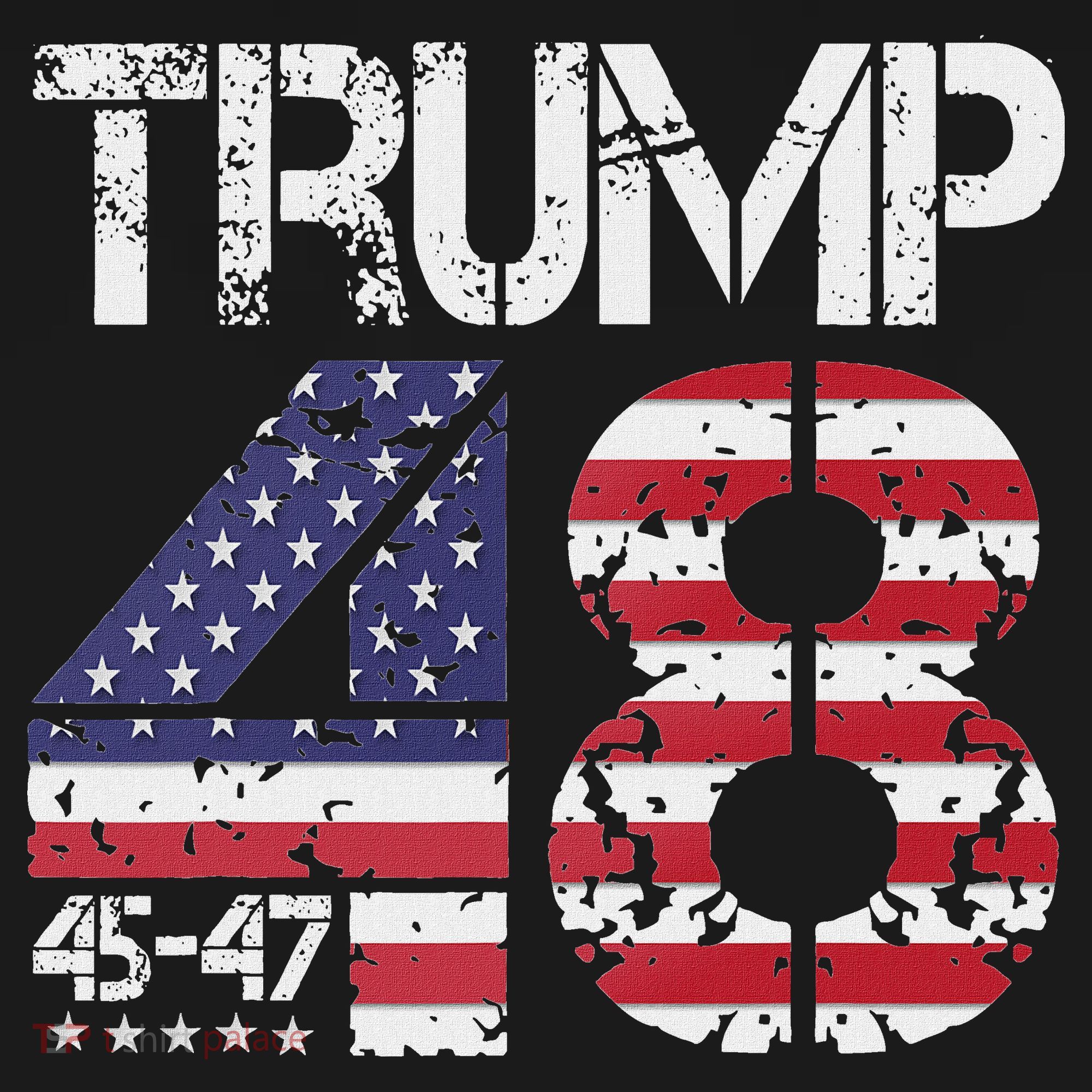 Trump 2028 President 45 47 48 American Flag Trump 2028 Sweatshirt