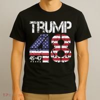 Trump 2028 President 45 47 48 American Flag Trump 2028 T-Shirt thumb 3