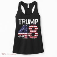 Trump 2028 President 45 47 48 American Flag Trump 2028 Women's Tank Top thumb 0