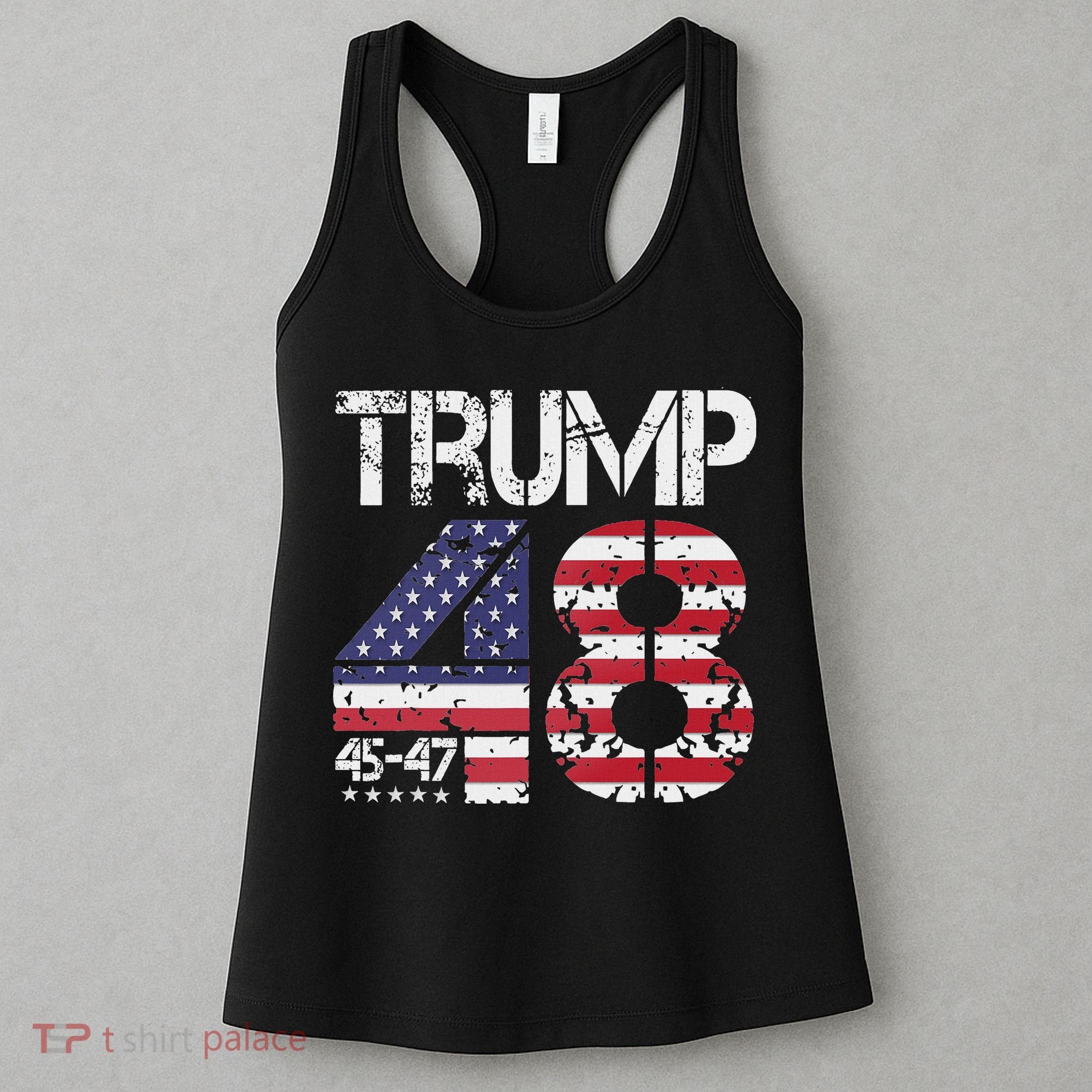 Trump 2028 President 45 47 48 American Flag Trump 2028 Women's Tank Top