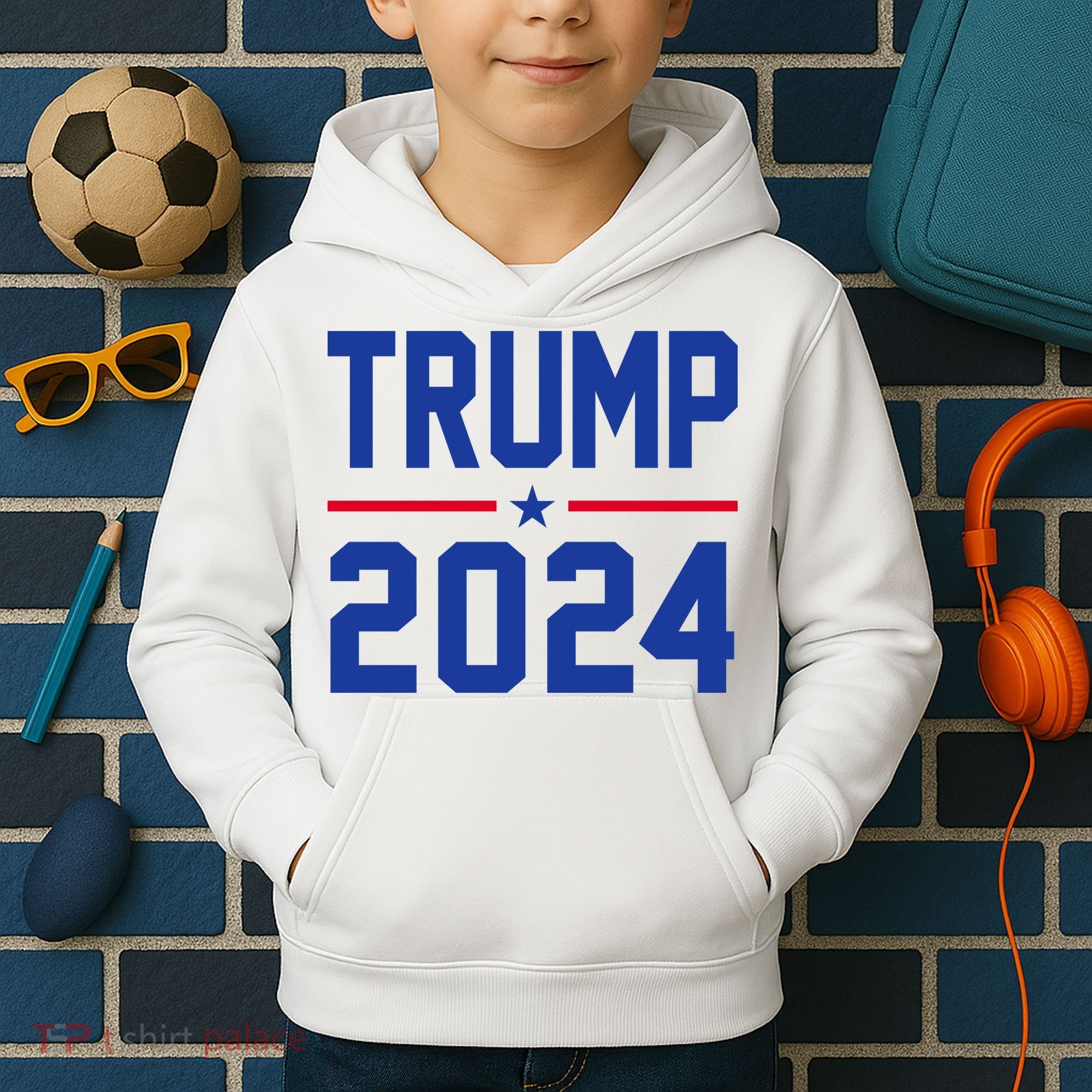 Trump 2024 Political Republican Kids Hoodie