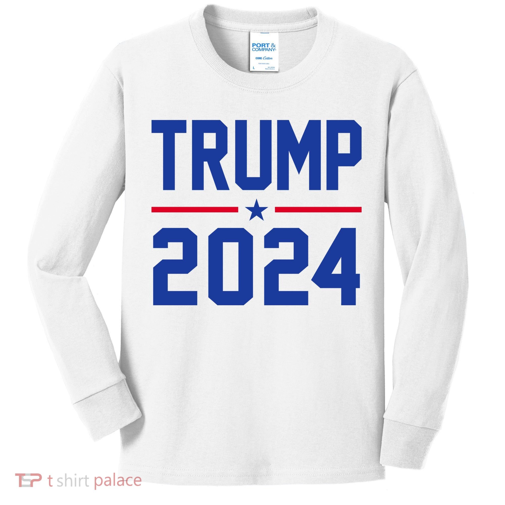 Trump 2024 Political Republican Kids Long Sleeve Shirt