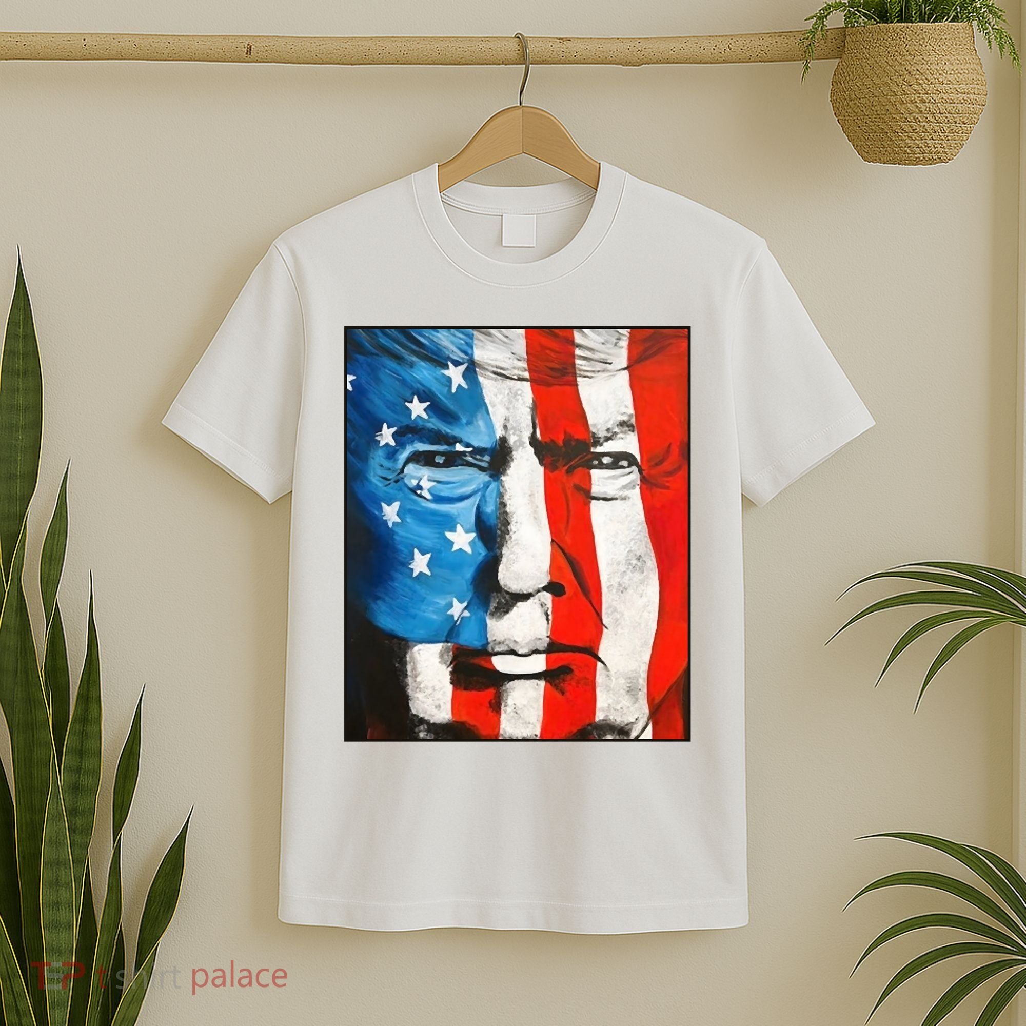 Trump 2024 Patriotic Flag Facepaint Donald Trump 4th Of July T-Shirt