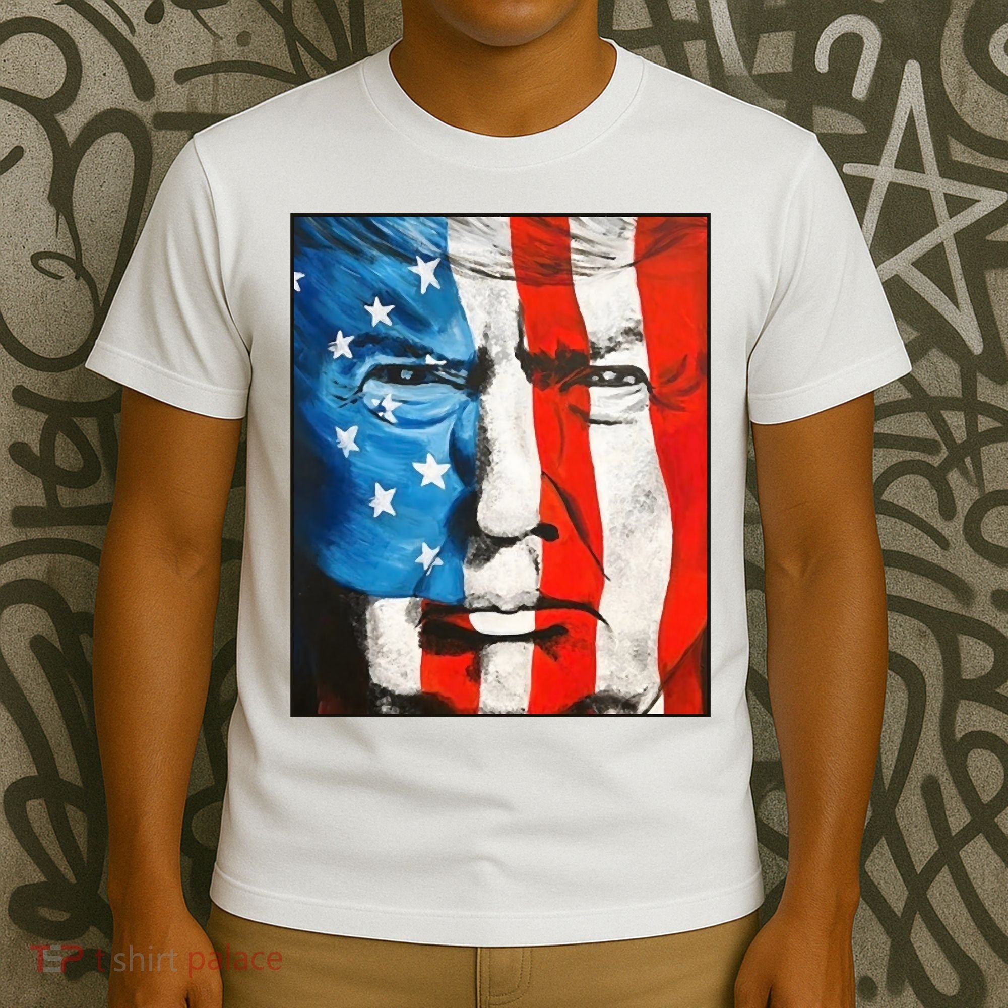 Trump 2024 Patriotic Flag Facepaint Donald Trump 4th Of July T-Shirt