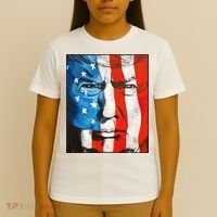 Trump 2024 Patriotic Flag Facepaint Donald Trump 4th Of July T-Shirt thumb 4