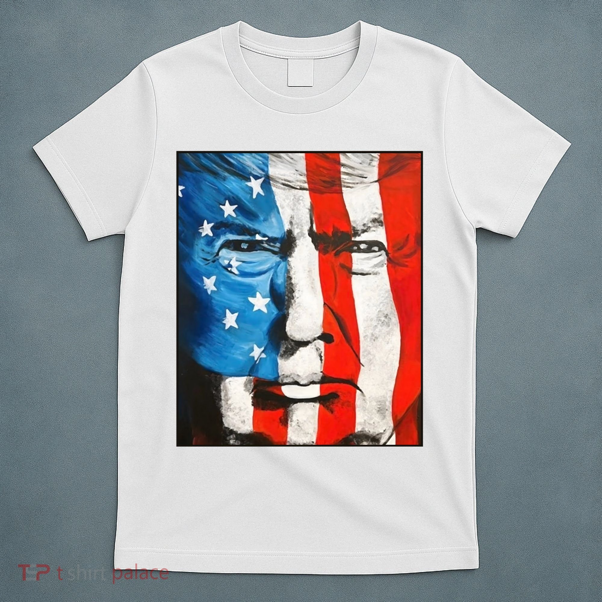 Trump 2024 Patriotic Flag Facepaint Donald Trump 4th Of July T-Shirt