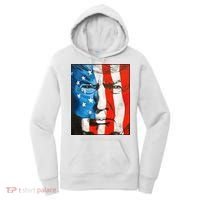 Trump 2024 Patriotic Flag Facepaint Donald Trump 4th Of July Women's Hoodie thumb 0