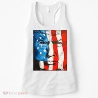 Trump 2024 Patriotic Flag Facepaint Donald Trump 4th Of July Women's Tank Top thumb 0