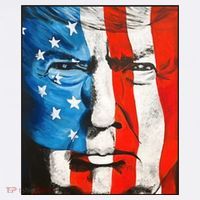 Trump 2024 Patriotic Flag Facepaint Donald Trump 4th Of July Women's Tank Top thumb 5