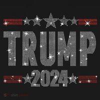 Trump 2024 Rhinestone Trump Rally Women's Hoodie thumb 2