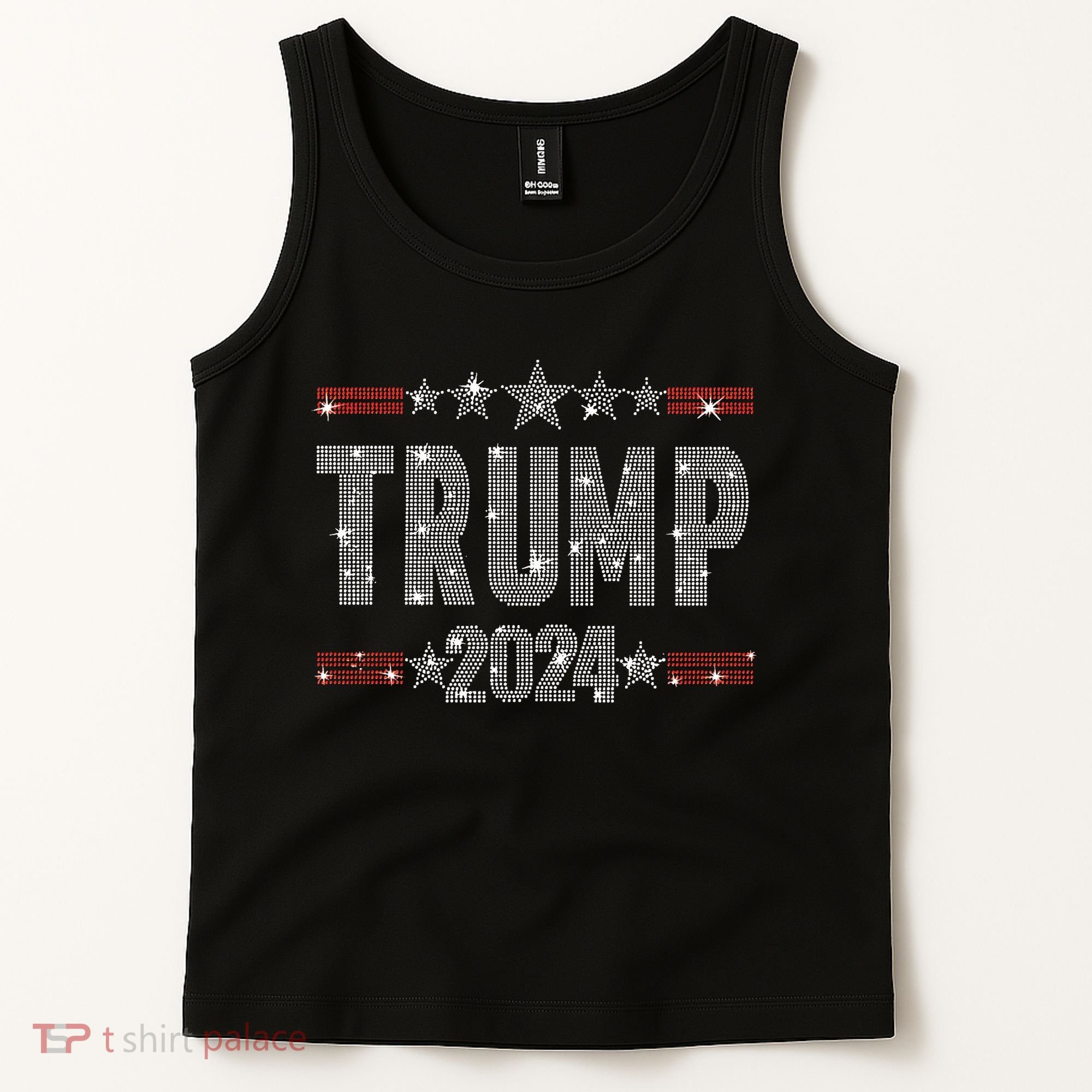 Trump 2024 Rhinestone Trump Rally Tank Top