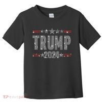 Trump 2024 Rhinestone Trump Rally Toddler T-Shirt thumb 0