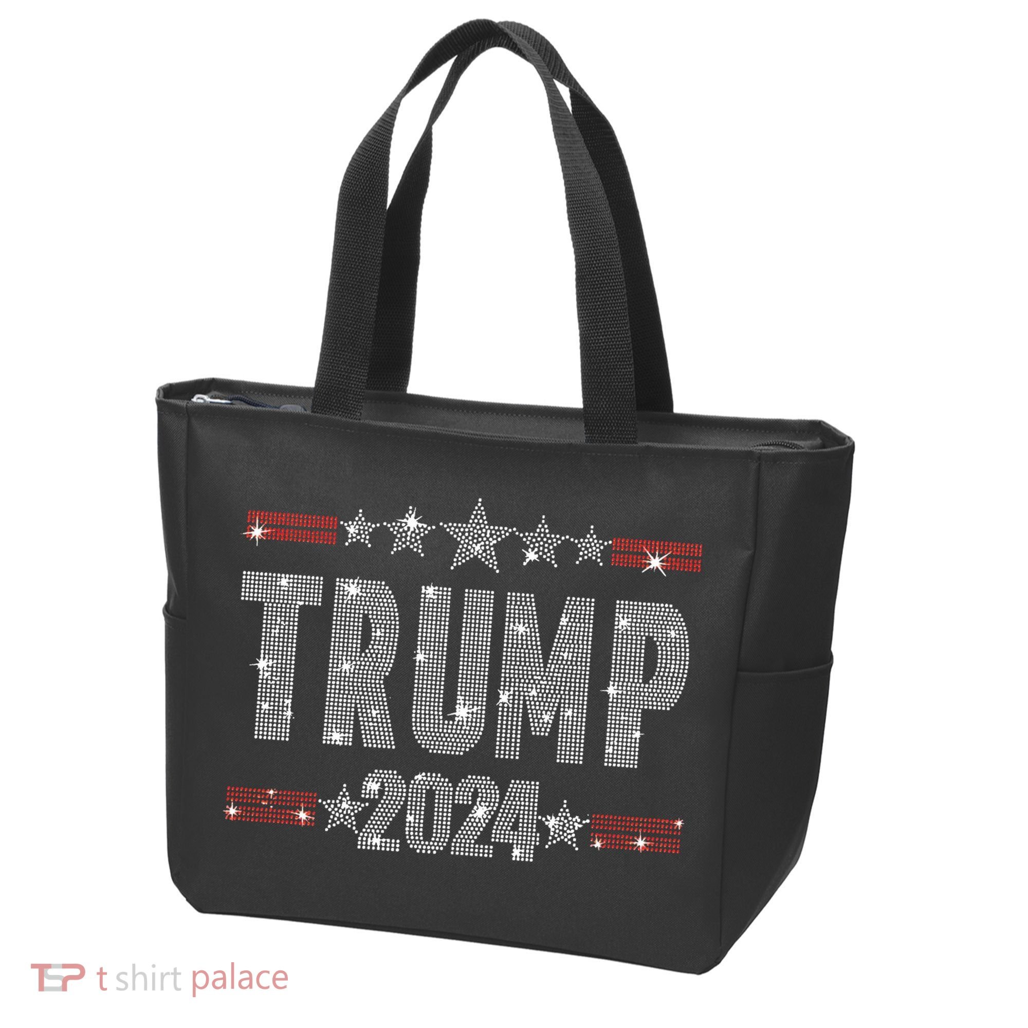 Trump 2024 Rhinestone Trump Rally Tote Bag