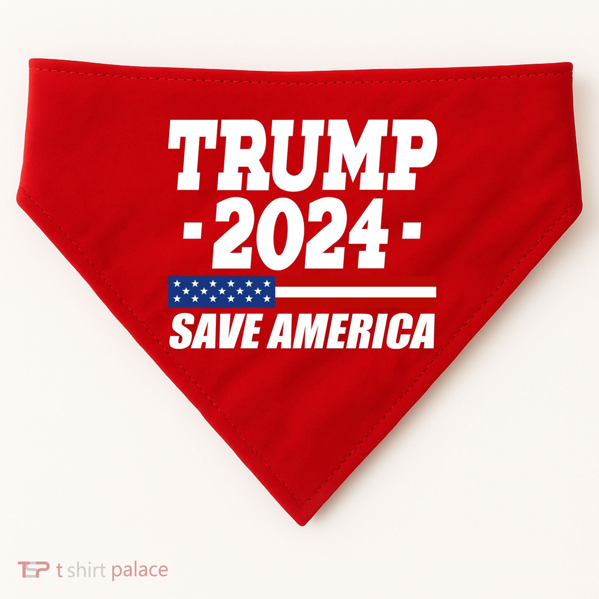 Trump 2024 Save America USA-Made Doggie Bandana