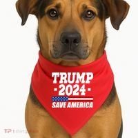 Trump 2024 Save America USA-Made Doggie Bandana thumb 1