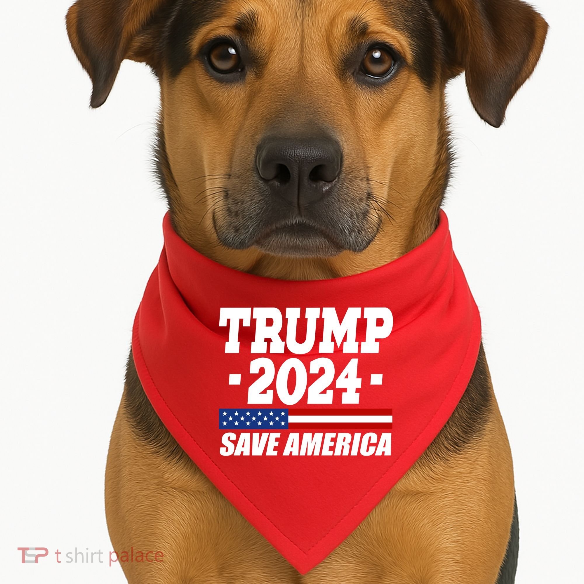 Trump 2024 Save America USA-Made Doggie Bandana