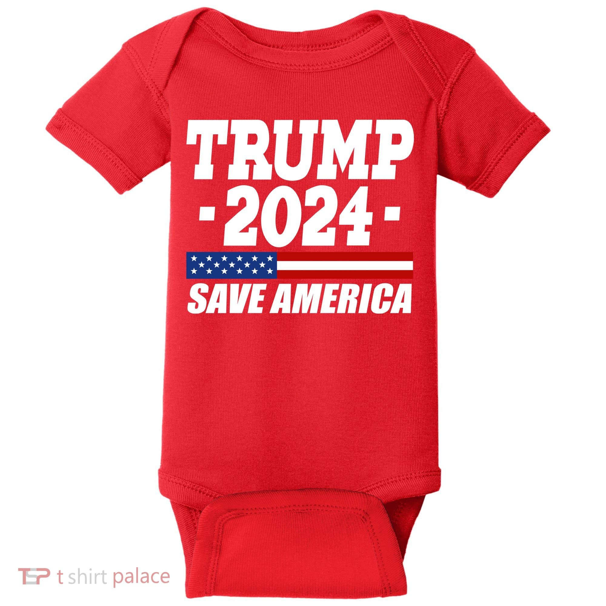 Trump 2024 Save America Baby Bodysuit