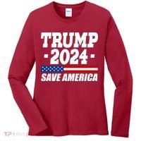 Trump 2024 Save America Women's Long Sleeve Shirt thumb 0