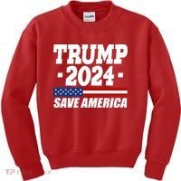 Trump 2024 Save America Kids Sweatshirt thumb 0