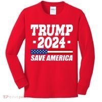 Trump 2024 Save America Kids Long Sleeve Shirt thumb 0