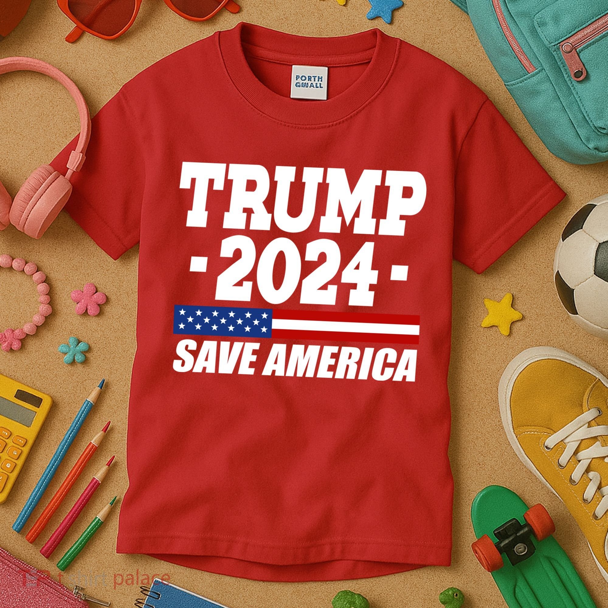 Trump 2024 Save America Kids T-Shirt