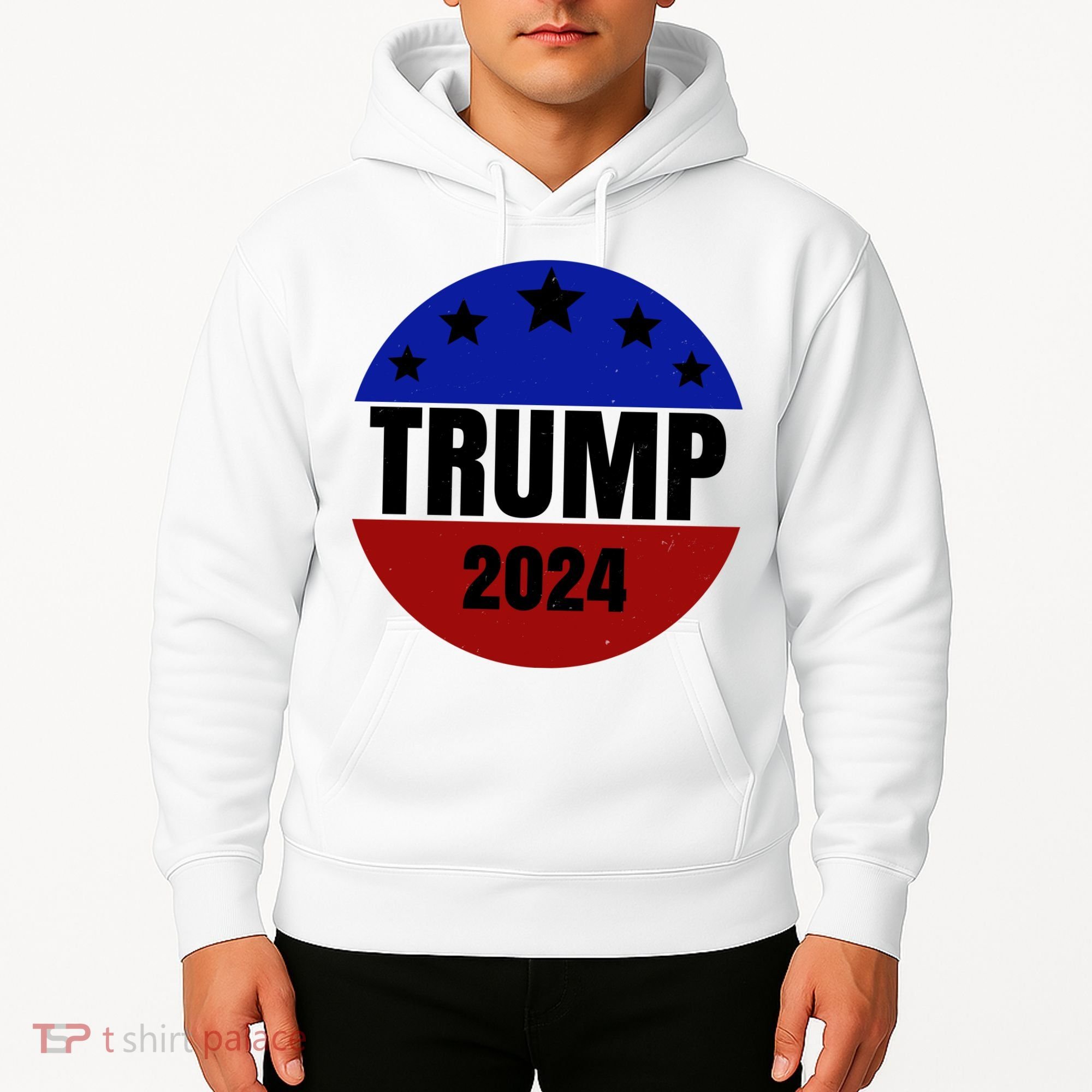 Trump 2024 Star Logo Hoodie