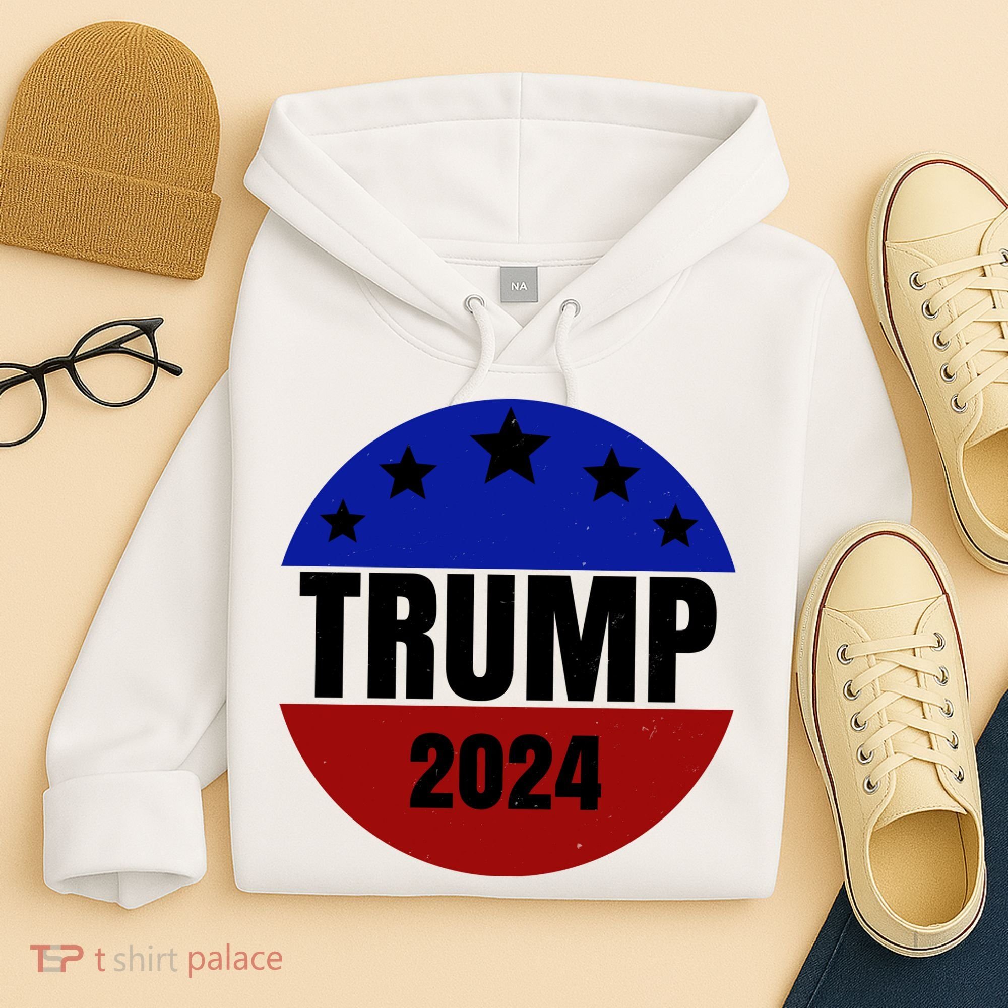 Trump 2024 Star Logo Hoodie