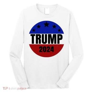 Trump 2024 Star Logo Long Sleeve Shirt