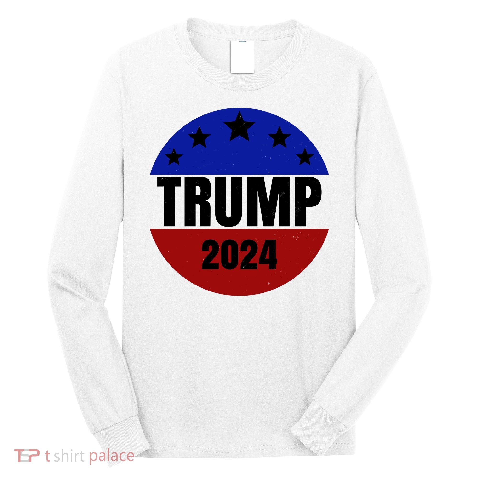 Trump 2024 Star Logo Long Sleeve Shirt