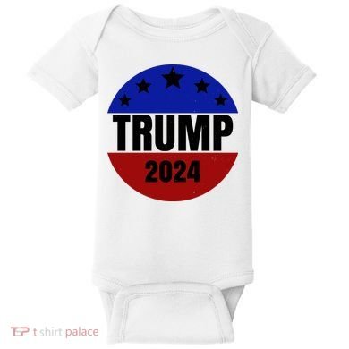 Trump 2024 Star Logo Baby Bodysuit