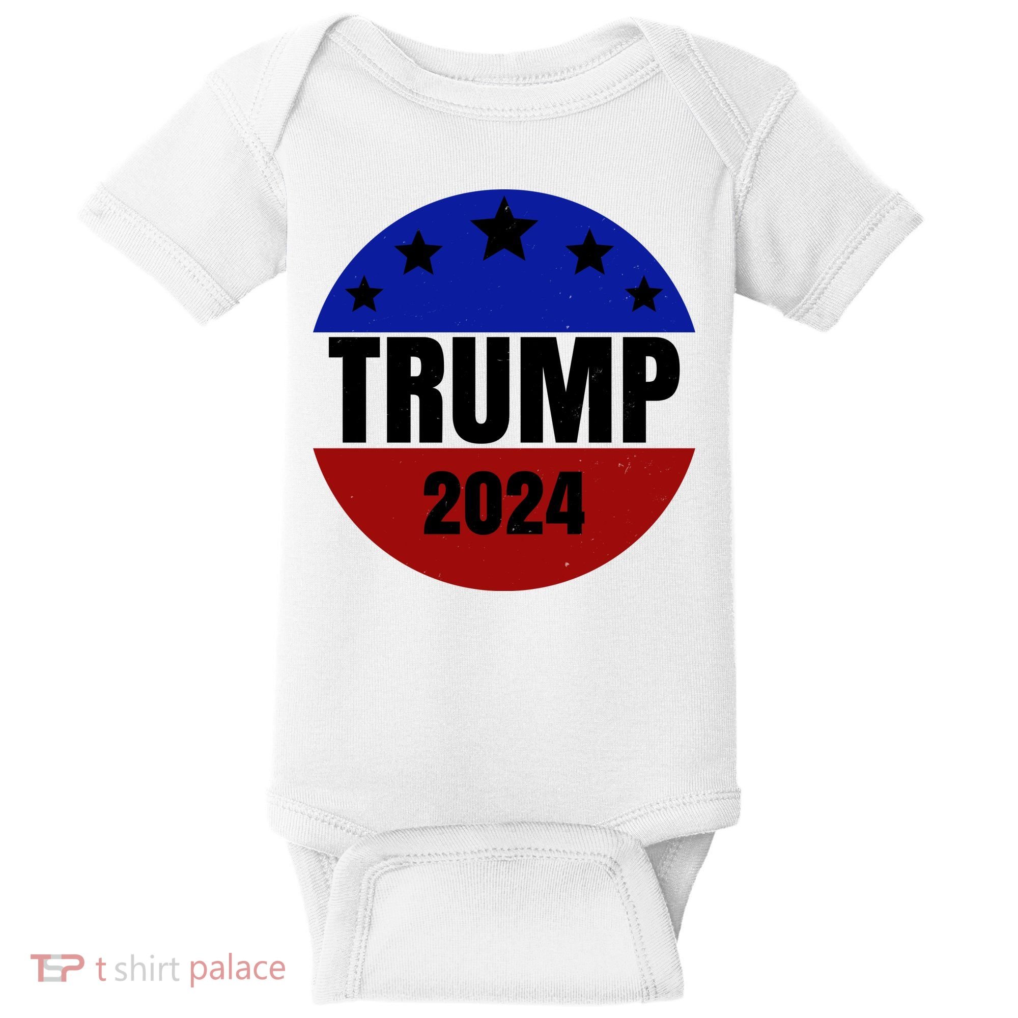 Trump 2024 Star Logo Baby Bodysuit