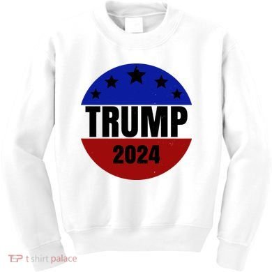 Trump 2024 Star Logo Kids Sweatshirt
