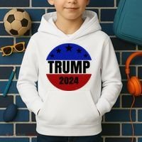 Trump 2024 Star Logo Kids Hoodie thumb 2