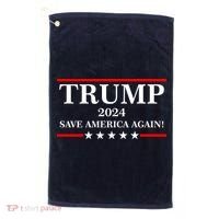 Trump 2024 Save America Again USA President Vote Golf Towel thumb 0
