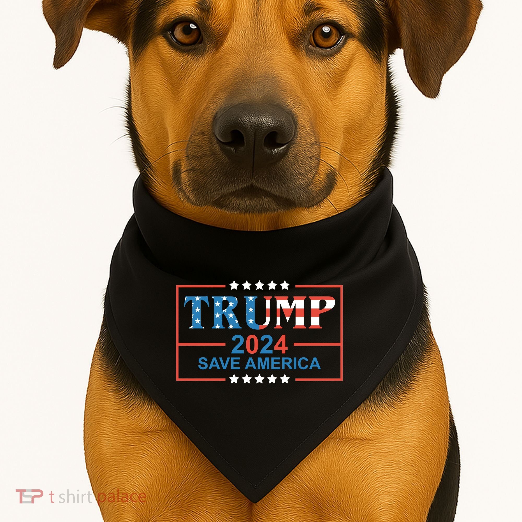 Trump 2024 Save America USA-Made Doggie Bandana
