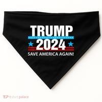TRUMP 2024 Save America Again Pro Trump USA-Made Doggie Bandana thumb 0