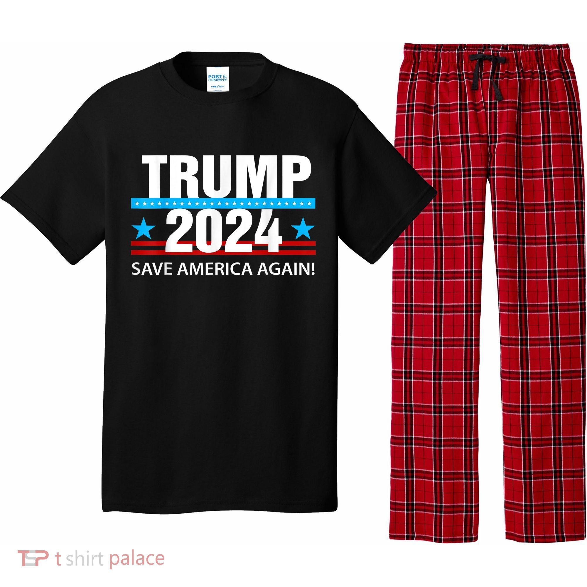 TRUMP 2024 Save America Again Pro Trump Pajama Set