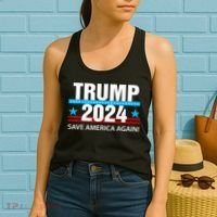 TRUMP 2024 Save America Again Pro Trump Women's Tank Top thumb 2