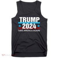 TRUMP 2024 Save America Again Pro Trump Tank Top thumb 0