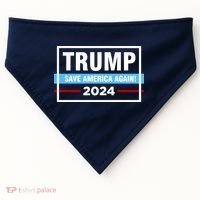 Trump 2024 Save America Again USA-Made Doggie Bandana thumb 0